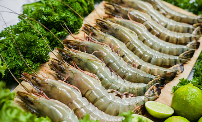 Raw Head On Black Tiger Shrimp